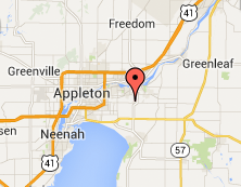 Map to Gene Frederickson Trucking, Kaukauna, Wisconsin